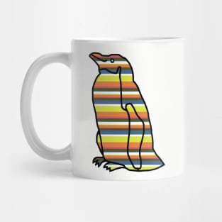 70s Colors Stripes Penguin Mug